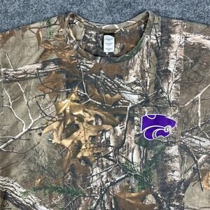 Code V Camo T-Shirt Mens Size 2XL Kansas State Wildcats Graphic Hunting Tee